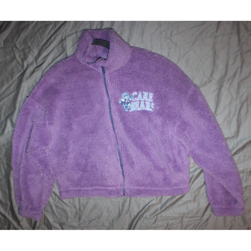 Grayson Threads Purple Care Bears Zip Up Sweatshirt/Size: S/100% Polyester